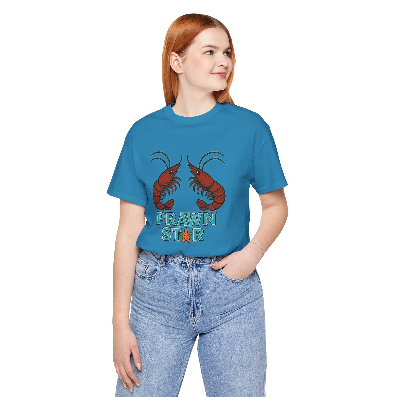 🦐 Prawn Star – Retro Unisex Tee | Fat Merman Designs ⭐🐚✨ - Image 6