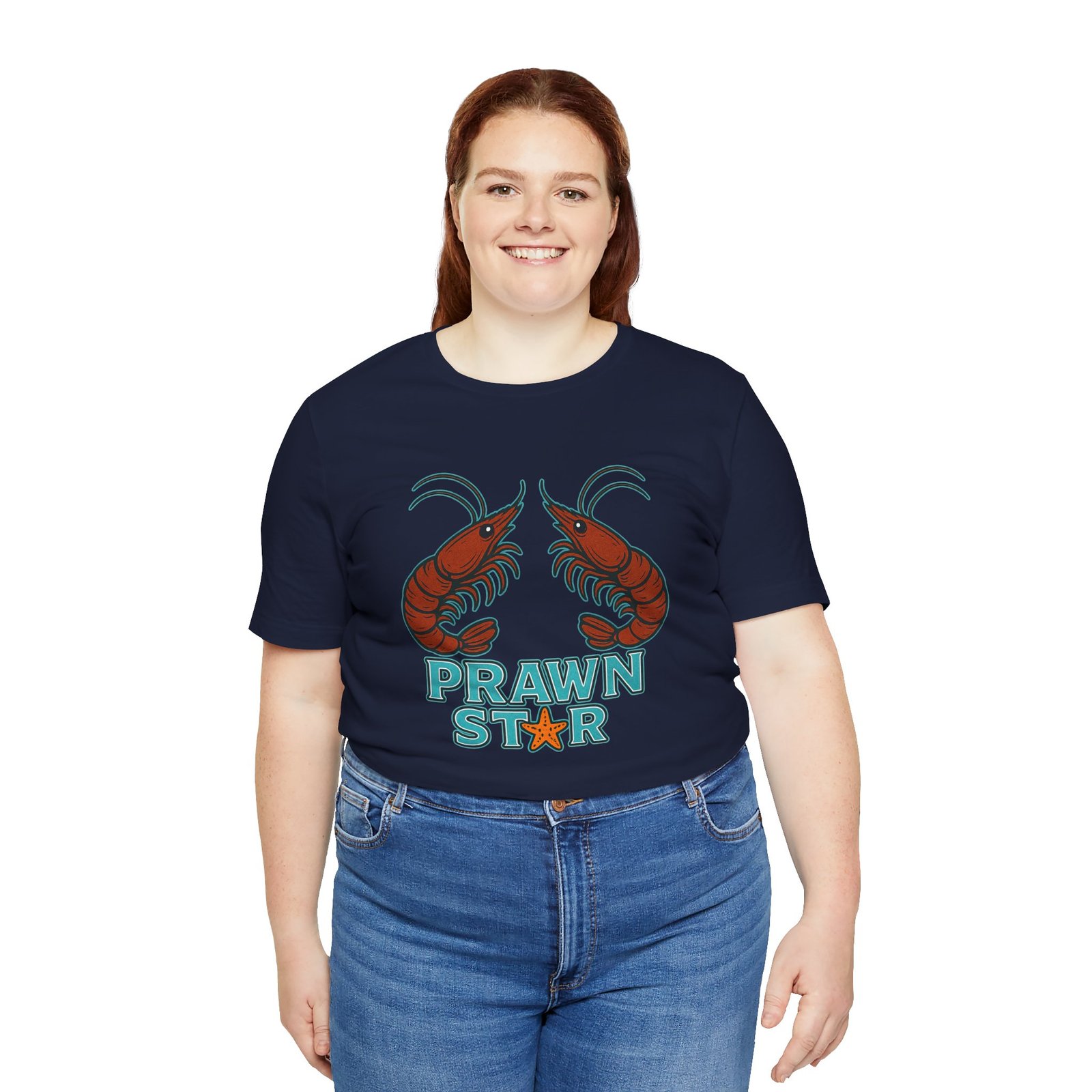 🦐 Prawn Star – Retro Unisex Tee | Fat Merman Designs ⭐🐚✨ - Image 4