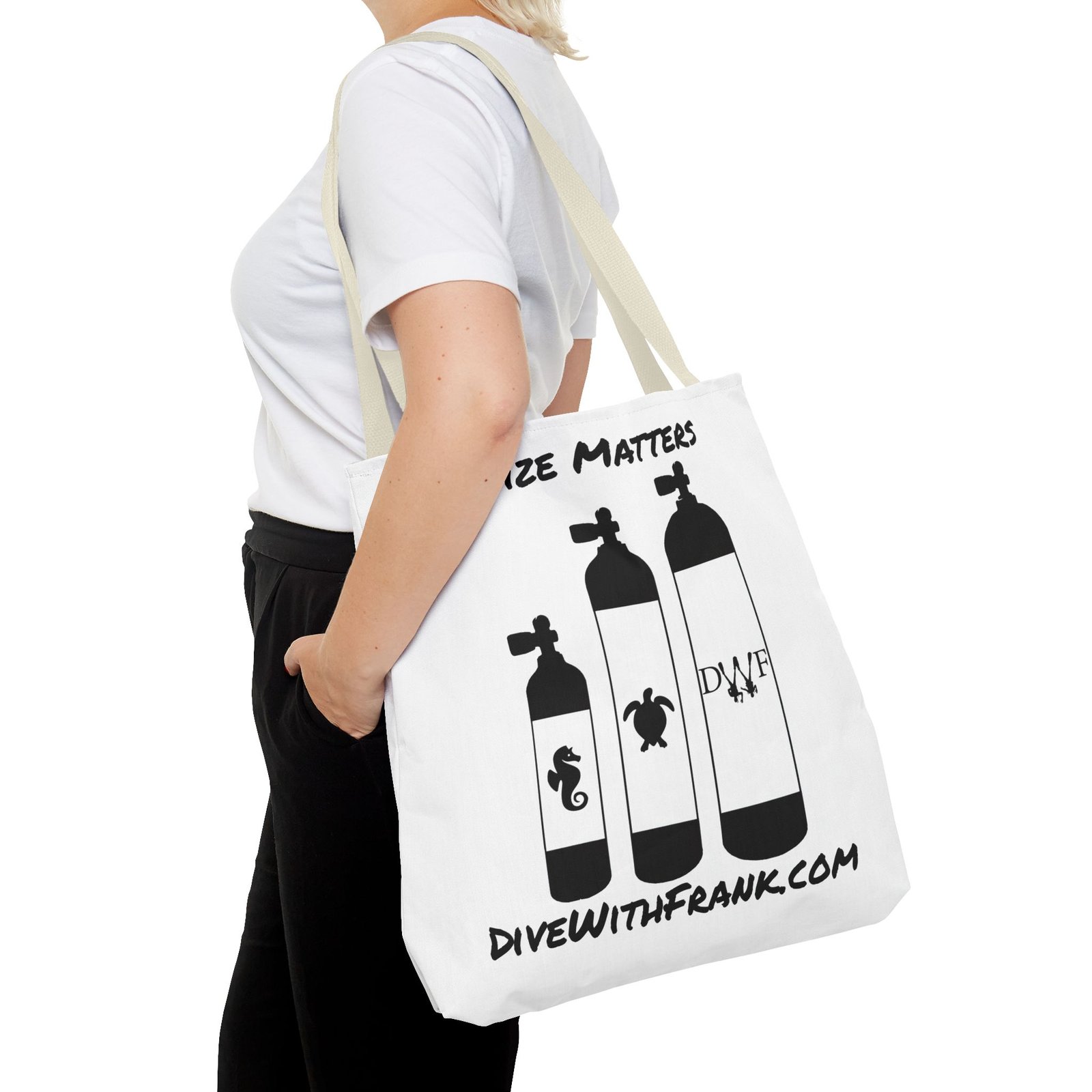 Size Matters Tote Bag | Dive With Frank 🤿 - Image 8