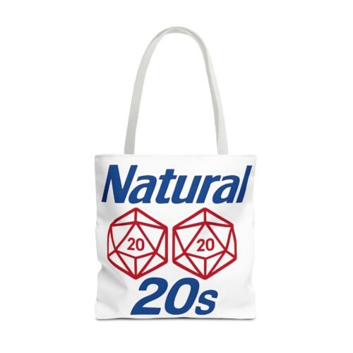 Natural 20s – Tote Bag (Large) | Fat Merman Designs 🎲👜