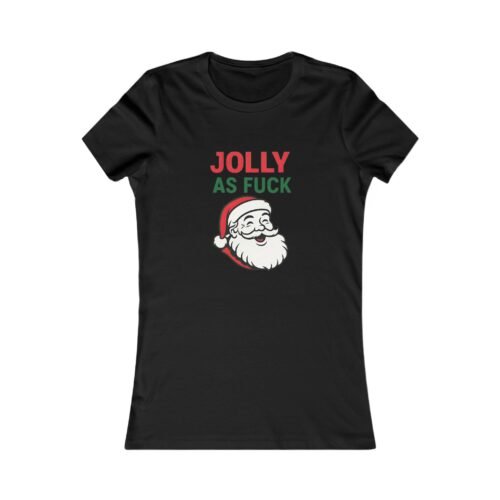 Jolly As Fuck – Women’s Santa Christmas Tee | Fat Merman Designs 🎅🔥✨
