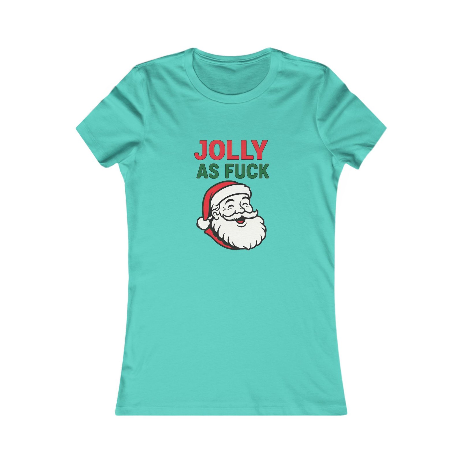 Jolly As Fuck – Women’s Santa Christmas Tee | Fat Merman Designs 🎅🔥✨ - Image 5