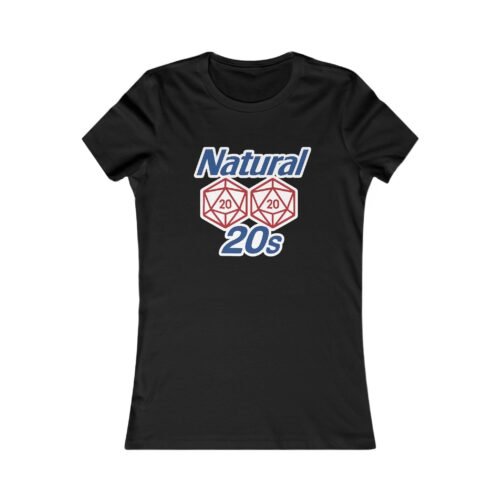 Natural 20s – Women’s Slim Fit Tee | Fat Merman Designs 🎲✨