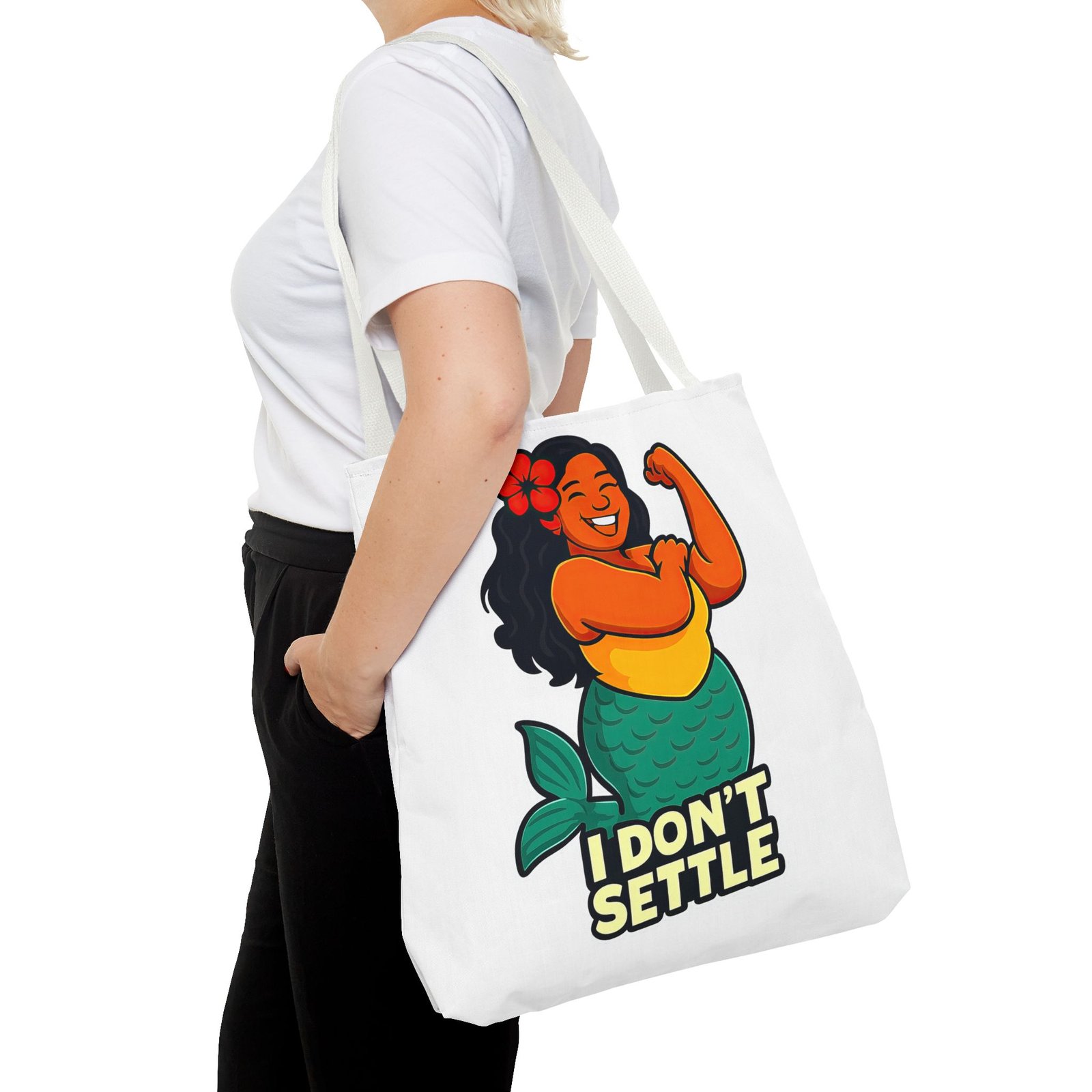 I Don’t Settle – Lola Collection Large Tote Bag 🔱💪😏 - Image 3